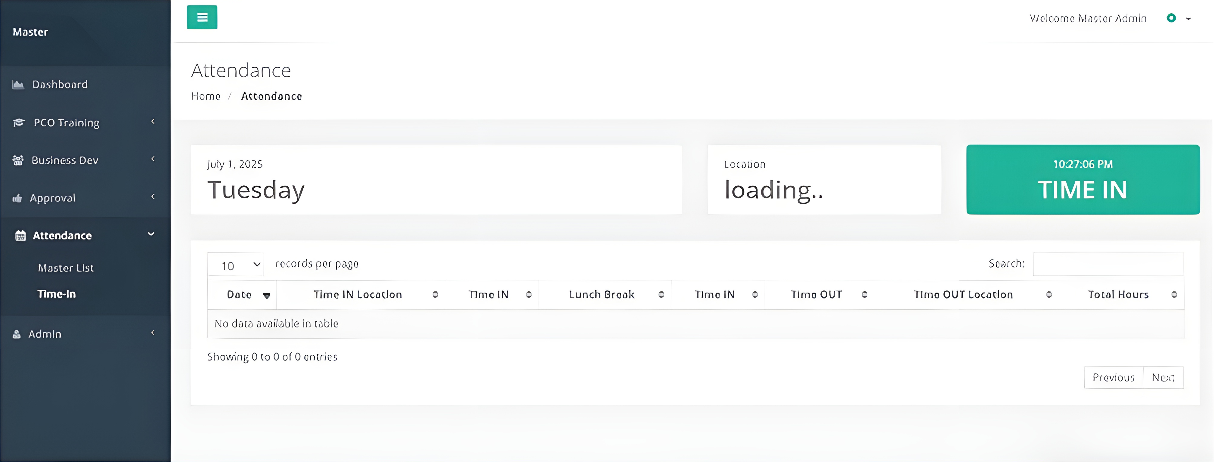 EnviSynergy employee and project management dashboard